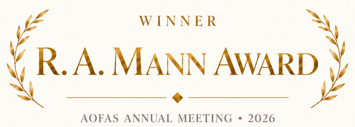 Winner — R. A. Mann Award, AOFAS Annual Meeting 2026
